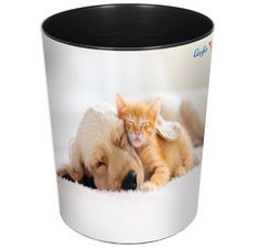 Corbeille à papier Chien et chat