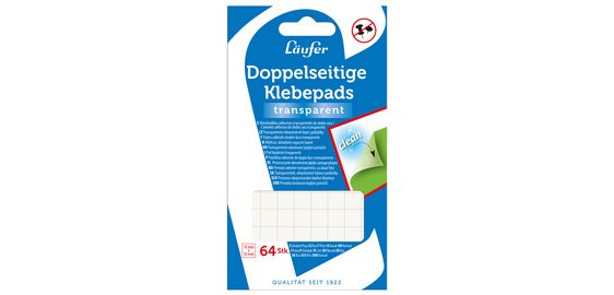 Laeufer Klebepunkt, repositionierbar, transparent