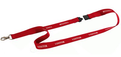Lacet textile 20 VISITOR, longueur : 440 mm, rouge