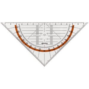 Geodriehoek Centro, schuine zijde: 230 mm, afneembare handgreep