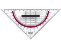 Equerre géométrique, hypoténuse: 160 mm, avec