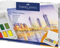 FABER-CASTELL Peinture aquarelle en godets, étui de 24