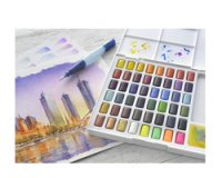 FABER-CASTELL Peinture aquarelle en godets, étui de 48
