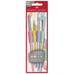 FABER-CASTELL Set van penselen met synthetische haren pastel