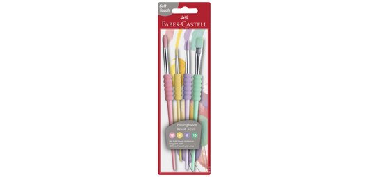 FABER-CASTELL Set de pinceaux à poils synthétiques pastel