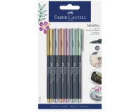 Marker FABER-CASTELL Metallics - kartonnen blister van 6