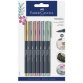 Marker FABER-CASTELL Metallics - kartonnen blister van 6