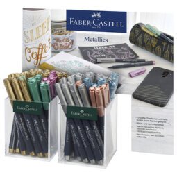 FABER-CASTELL Marqueur Metallic, set de 2 pots