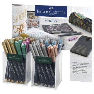 Marker FABER-CASTELL Metallic - set van 2 potjes