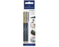 FABER-CASTELL Marqueur Metallics, carte blister de 2