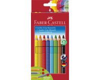 FABER-CASTELL Crayons de couleur Jumbo GRIP, étui promo