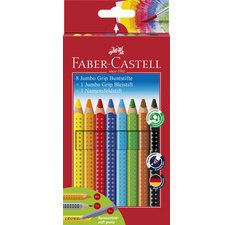 FABER-CASTELL Crayons de couleur Jumbo GRIP, étui promo