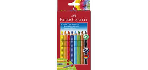 FABER-CASTELL Crayons de couleur Jumbo GRIP, étui promo