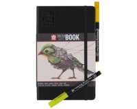 Carnet de croquis, 130 x 210 mm, noir/blanc crème