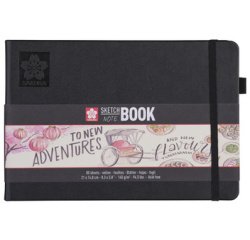 Carnet de croquis, 210 x 148 mm, noir/blanc crème