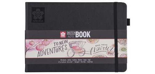 Carnet de croquis, 210 x 148 mm, noir/blanc crème