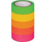 Ruban adhésif décoratif 'Arc-en-ciel fluo', mat