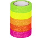 Ruban adhésif décoratif 'Arc-en-ciel fluo',scintillant