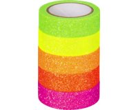 Ruban adhésif décoratif 'Arc-en-ciel fluo',scintillant