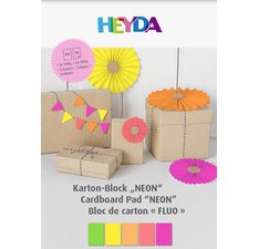 Bloc de papier fluo, A4, 10 feuilles, couleurs fluo