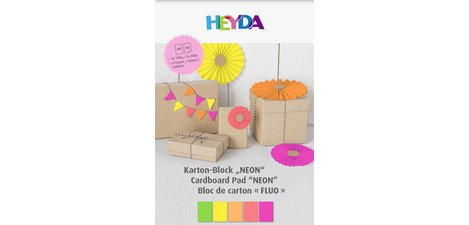 Papierblok fluo A4 10 vellen fluo kleuren