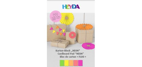 Bloc de papier fluo, A4, 10 feuilles, couleurs fluo