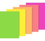 Bloc de papier fluo, A4, 10 feuilles, couleurs fluo