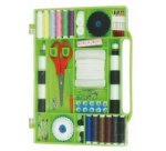 Boîte à couture universelle, 111 pièces, vert