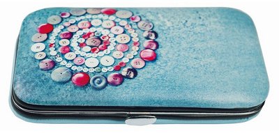 Etui de couture de voyage 'Design', 24 pièces, bleu
