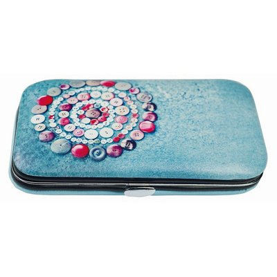 Etui de couture de voyage 'Design', 24 pièces, bleu