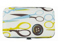 Etui de couture de voyage 'Design', 24 pièces, blanc