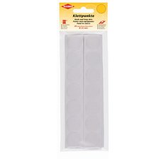 Zelfklevende klittenband pads, diameter: 25 mm, wit