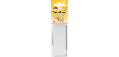 Ourlet thermocollant, 38 mm x 3 m, blanc