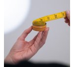 Mètre ruban, 300 cm, dans une boîte, jaune