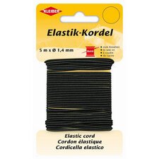 Cordon élastique, 1,4 mm x 5 m, noir