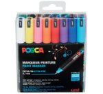 Marqueur à pigment PC-1MR, étui de 8, couleurs douces