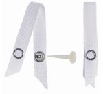 Attache-torchons sans couture, polyester, blanc