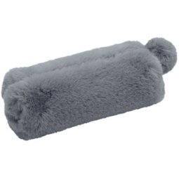 Trousse 'FLUFFY', en peluche, gris bleu