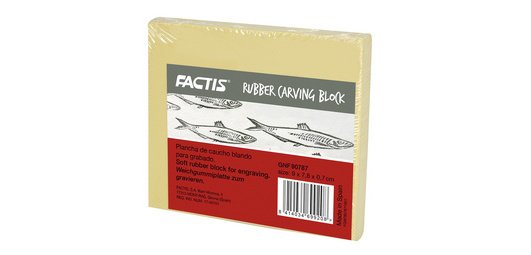 Engraving plate 'Factis Rubber Carving Block' 155 mm