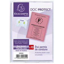 Etui de protection ancien modèle permis de conduire PVC lisse 20/100e - Cristal