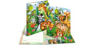 Chemise à élastiques 'Jungle', carton, A4