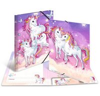 Map met elastieken 'Eenhoorn' karton A4