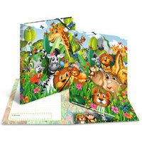 Map met elastieken 'Jungle' karton A3