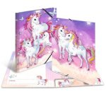 Chemise à élastiques 'Licorne', carton, A3