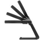 Loupe avec lumière LED et pied pliable, noir