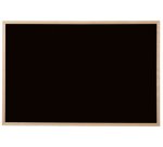 Tableau noir, bois naturel, 900 x 600 mm, noir