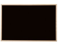 Tableau noir, bois naturel, 600 x 400 mm, noir