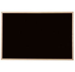 Tableau noir, bois naturel, 900 x 600 mm, noir