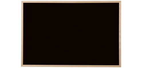 Tableau noir, bois naturel, 900 x 600 mm, noir