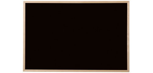 Tableau noir, bois naturel, 900 x 600 mm, noir
